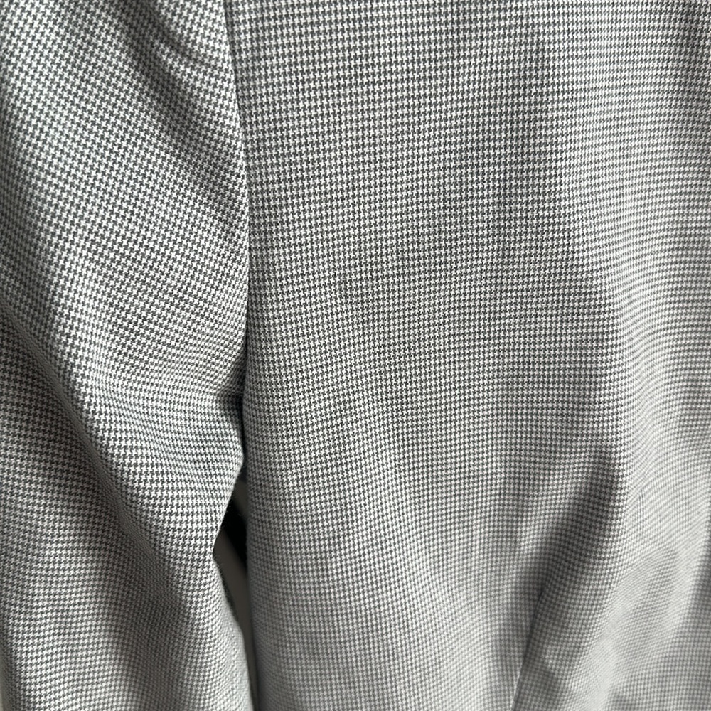 Zara Basic Collected Grey Houndstooth Blazer Grey… - image 2